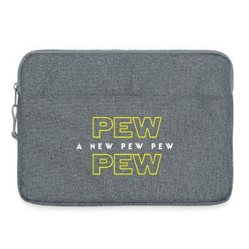 Un nouveau pew pew - Sacoche pour ordinateur portable 15 pouces - gris chiné - Devant