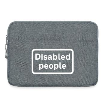 Personnes handicapées - Sacoche pour ordinateur portable 15 pouces - gris chiné - Devant