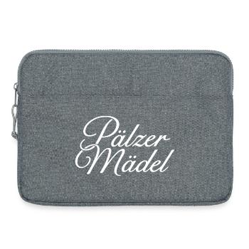 Pälzer Mädel Klassik (Weiß) Mädels aus der Pfalz - Laptoptasche 15" - Grau meliert - Vorne