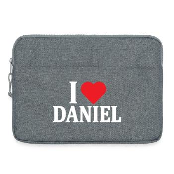 T-Shirt Ich liebe Daniel T-Shirt Geschenkidee - Laptoptasche 15" - Grau meliert - Vorne