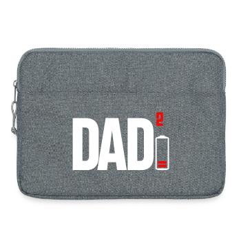 Papa Power Squared Batteriesymbol - Laptoptasche 15" - Grau meliert - Vorne