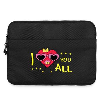 Je vous aime tous - Sacoche pour ordinateur portable 15 pouces - noir - Devant