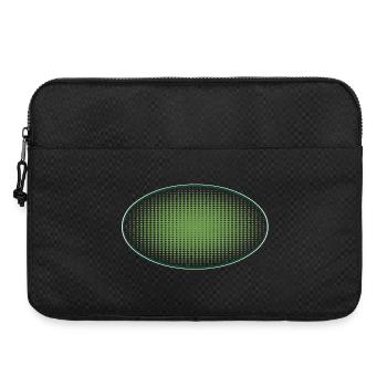 Points verts ovales, avec cadre - Sacoche pour ordinateur portable 15 pouces - noir - Devant
