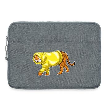 Tiger Winter Hoodie - Laptoptasche 15" - Grau meliert - Vorne