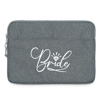 Braut Passende Verlobung Braut Dusche Hochzeit - Laptoptasche 15" - Grau meliert - Vorne