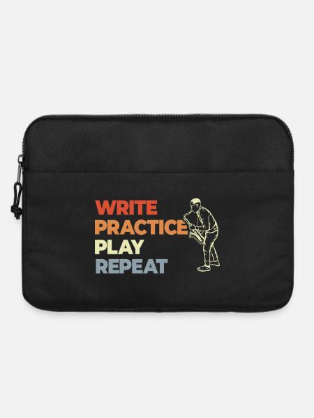 Write Practice Play Repeat - Laptoptasche 15" - Schwarz