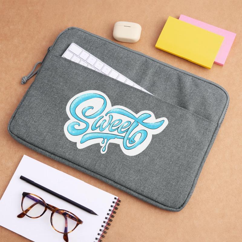 Conception de script doux et froid Sacoche pour ordinateur portable 15 pouces