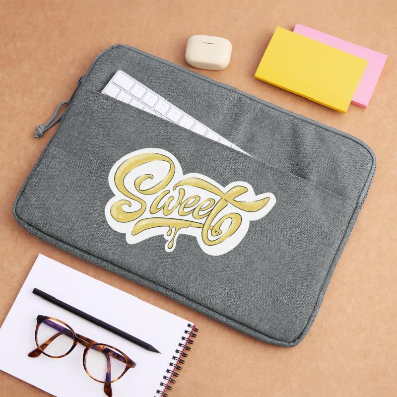Conception de typographie Sweet Script Sacoche pour ordinateur portable 15 pouces