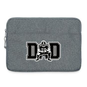 Conception d'art en cordes de joueur de football - Sacoche pour ordinateur portable 15 pouces - gris chiné - Devant