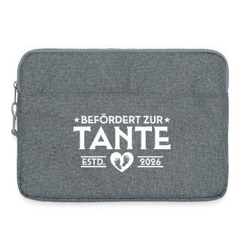 Schwangerschaftsverkündung 2026 Werdende Tante - Laptoptasche 15" - Grau meliert - Vorne