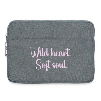 Wild Heart Gentle Soul - Laptop bag 15" - heather grey - Front