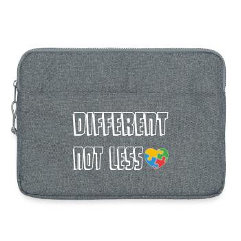 Be Different Heart Puzzle - Laptop bag 15" - heather grey - Front