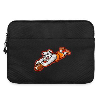 Bulldog Football Dive Catch Mascot - Laptop bag 15" - black - Front