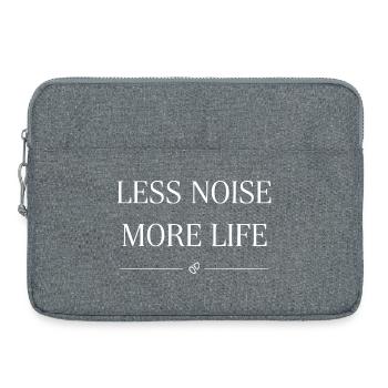 Less noise, more life Statemant - Laptop bag 15" - heather grey - Front