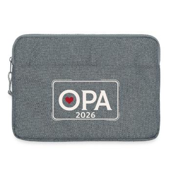 OPA 2026 Proud Grandpa Announcement - Laptop bag 15" - heather grey - Front
