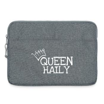 Geschenk für Haily - Laptoptasche 15" - Grau meliert - Vorne