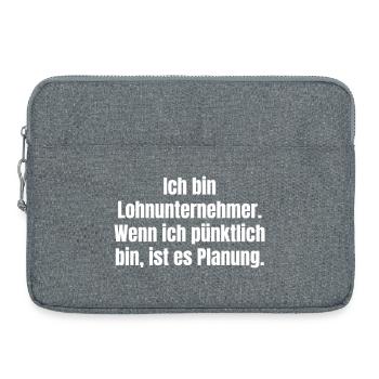 Je suis entrepreneur, la ponctualité fait partie de la planification - Sacoche pour ordinateur portable 15 pouces - gris chiné - Devant