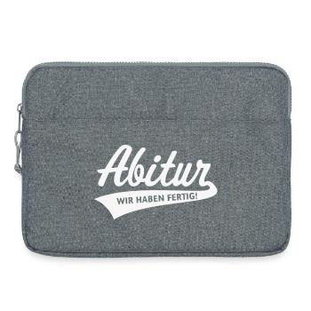 Abitur – Wir Haben Fertig! (Schulabschluss, White) - Laptoptasche 15" - Grau meliert - Vorne