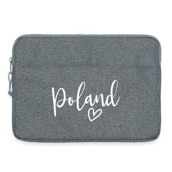 Poland Heart Women's Love Poland - Laptop bag 15" - heather grey - Front