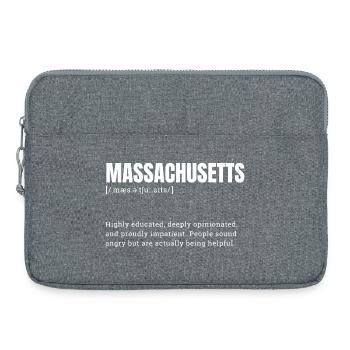 Massachusetts Großformat Typo - Laptoptasche 15" - Grau meliert - Vorne