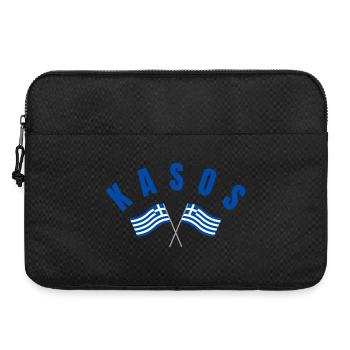 Drapeaux grecs de Kasos croisés - Sacoche pour ordinateur portable 15 pouces - noir - Devant
