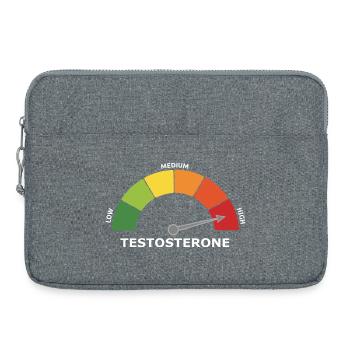 Testosteron Kraftsport Gym Pumper Low Cortisol JGA - Laptoptasche 15" - Grau meliert - Vorne