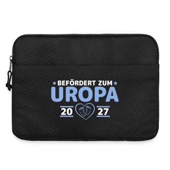 Befördert zum Uropa 2027 – Babyparty Geschenk - Laptoptasche 15" - Schwarz - Vorne