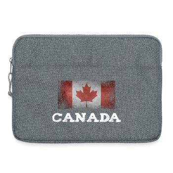 Déclaration détruite du drapeau rouge de l’érable canadien - Sacoche pour ordinateur portable 15 pouces - gris chiné - Devant
