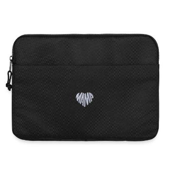 Maman Coeur Blanc Brodé - Sacoche pour ordinateur portable 15 pouces - noir - Devant