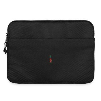 Embroidered wine bottle - Laptop bag 15" - black - Front