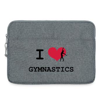 I Love Gymnastics - Sacoche pour ordinateur portable 15 pouces - gris chiné - Devant