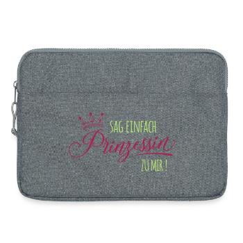 prinzessin spruch krone - Laptoptasche 15" - Grau meliert - Vorne