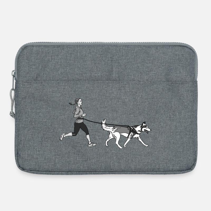 Canicross - Laptoptasche 15" - Grau meliert