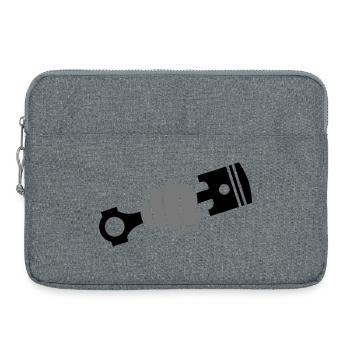 Fist holds engine piston - Laptop bag 15" - heather grey - Front