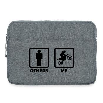 Moi en tant que pilote de motocross - Sacoche pour ordinateur portable 15 pouces - gris chiné - Devant