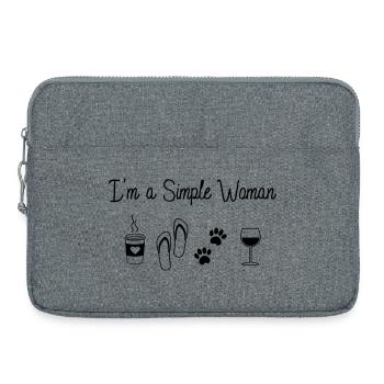 Simple Woman - Laptoptasche 15" - Grau meliert - Vorne