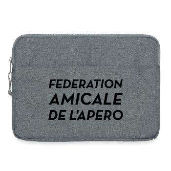 Fédération Amicale de l'Apéro - Laptop bag 15" - heather grey - Front