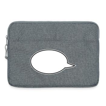 Speech Bubbles Comic Links - Laptop bag 15" - heather grey - Front