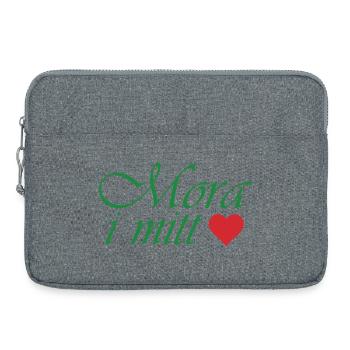 Mora dans mon cœur - Sacoche pour ordinateur portable 15 pouces - gris chiné - Devant