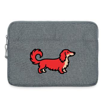 Setter irlandais Retriever Rouge - Sacoche pour ordinateur portable 15 pouces - gris chiné - Devant