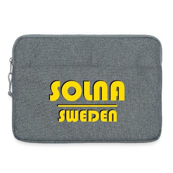 Solna Suède Typographie rétro - Sacoche pour ordinateur portable 15 pouces - gris chiné - Devant