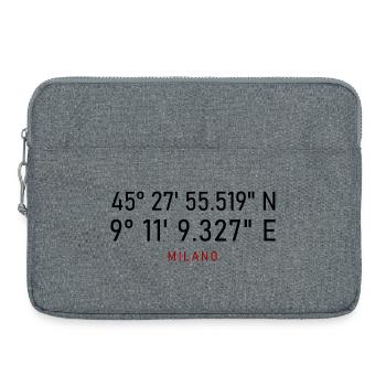 Milano Red Lettering Coordinates - Laptop bag 15" - heather grey - Front