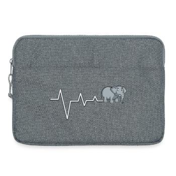Elefant Pulse T-Shirt - Laptoptasche 15" - Grau meliert - Vorne
