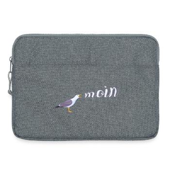 Norddeutsch Möwe Moin Design - Laptoptasche 15" - Grau meliert - Vorne