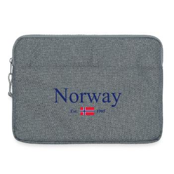 Norway - Norge - Norwegen - Flagge - Skandinavien - Laptoptasche 15" - Grau meliert - Vorne