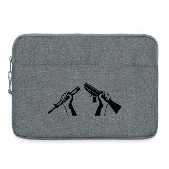 Fusil Brisé - Symbole de la Paix - Sacoche pour ordinateur portable 15 pouces - gris chiné - Devant