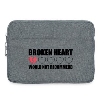 Broken Heart ne recommanderait pas Anti Valentine - Sacoche pour ordinateur portable 15 pouces - gris chiné - Devant