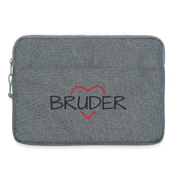 Anniversaire cadeau du Frère Cœur - Sacoche pour ordinateur portable 15 pouces - gris chiné - Devant