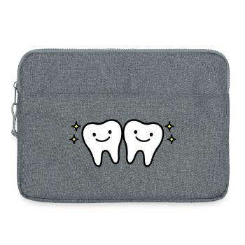 Tooth Cute - Laptop bag 15" - heather grey - Front