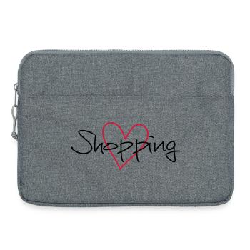 coeur de shopping j'adore le cadeau - Sacoche pour ordinateur portable 15 pouces - gris chiné - Devant